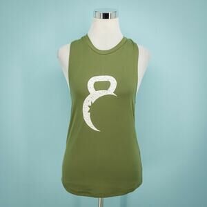 Zyia Active Size XS Kettle Moon Kettlebell Hendrix Sleeveless Green Tank Top NWT